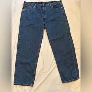 Levi's 550 Jeans Men's Size 46x32 Blue Dark Wash Relaxed Fit 100% Cotton